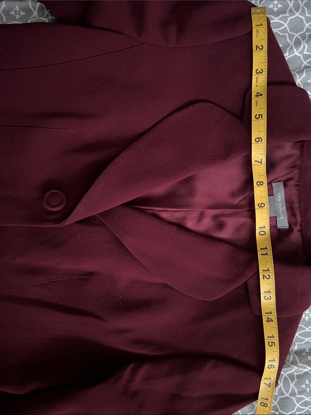 Ann Taylor Women's Burgundy Two-Piece Skirt Suit - Picture 3 of 6